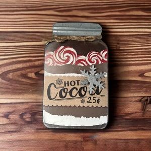 Vintage Wooden Hot Cocoa Sign